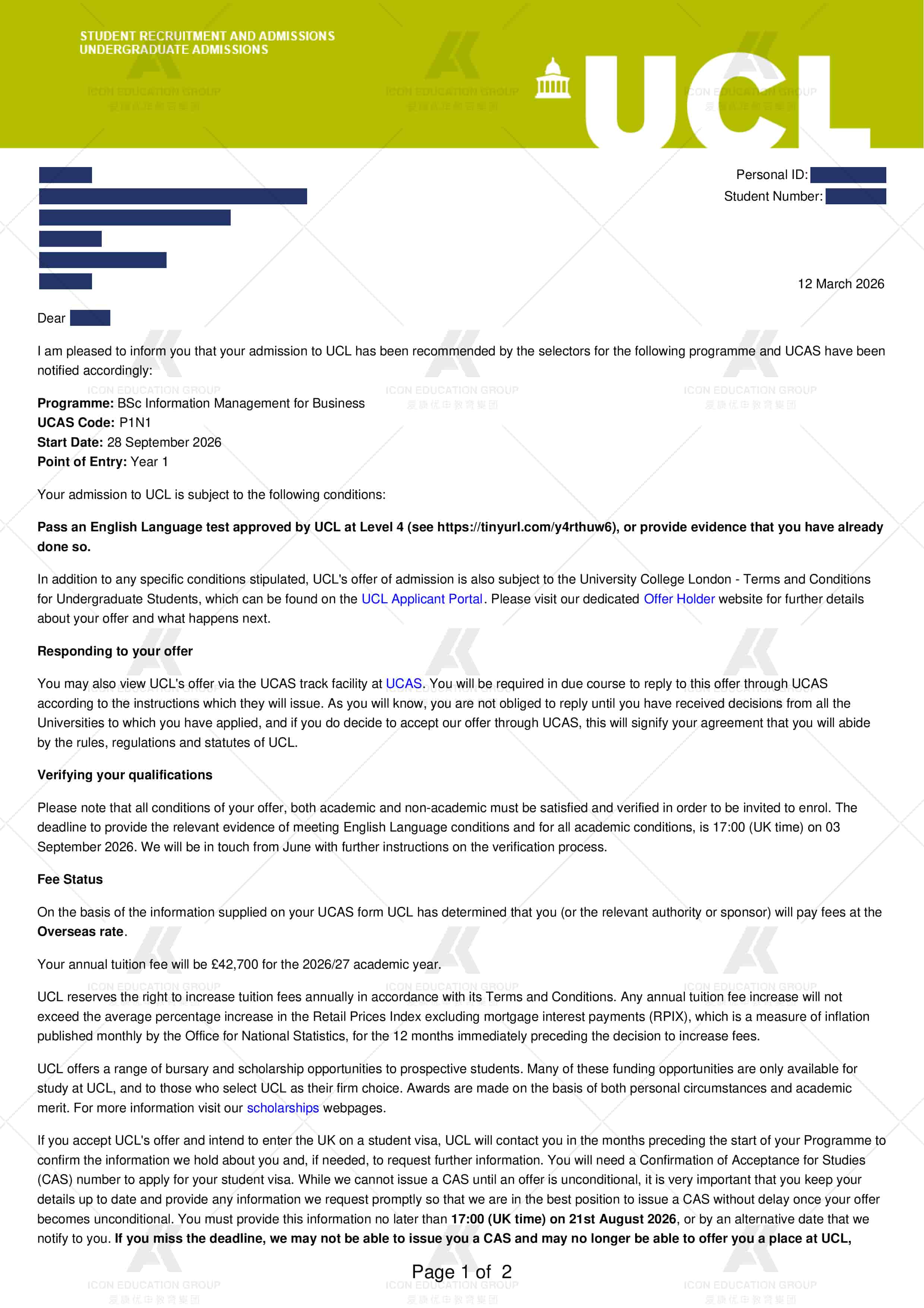 G同学的Offer