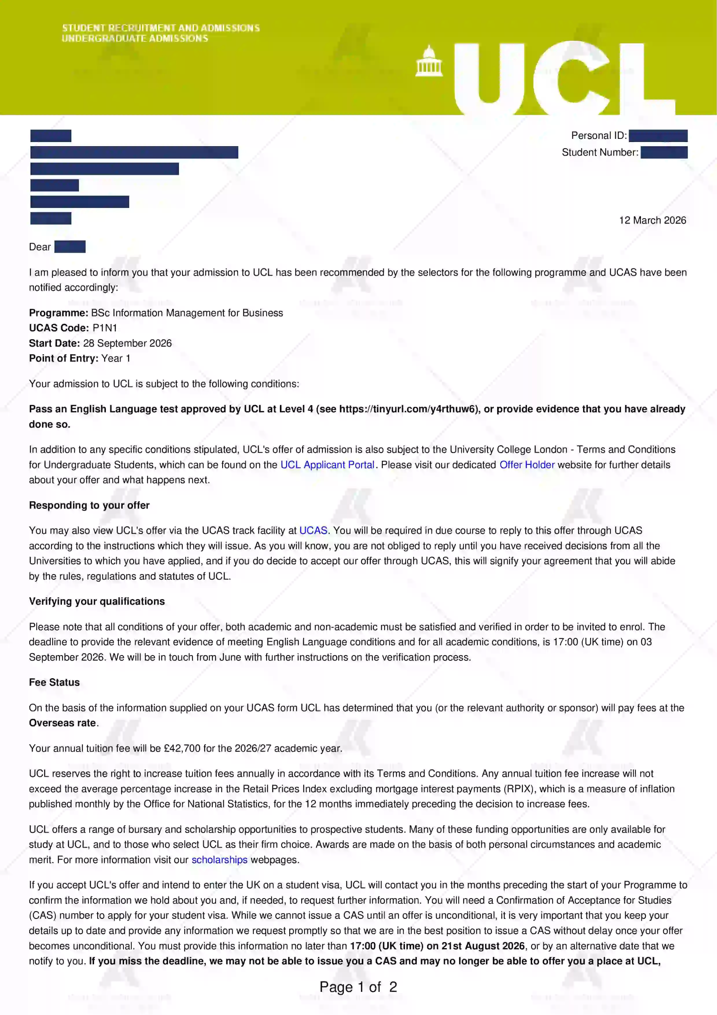 X同学的Offer