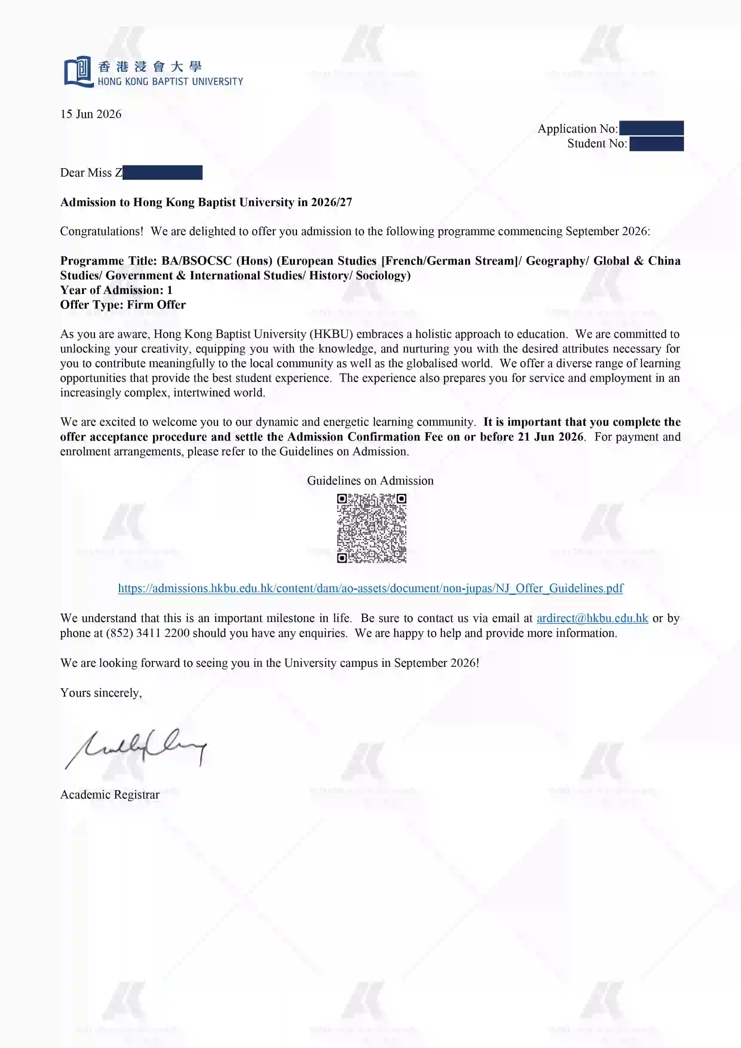 B同学的Offer