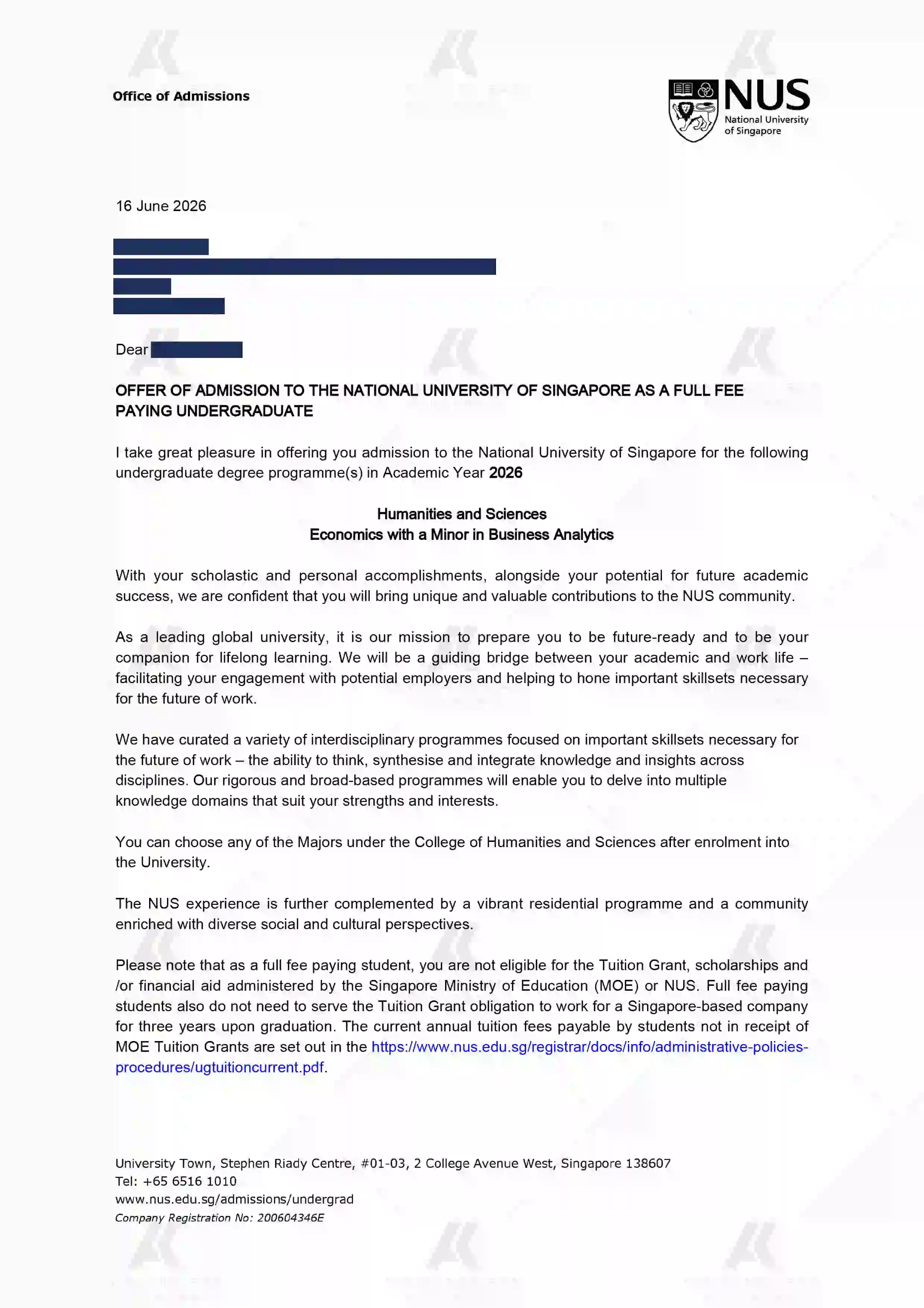 B同学的Offer