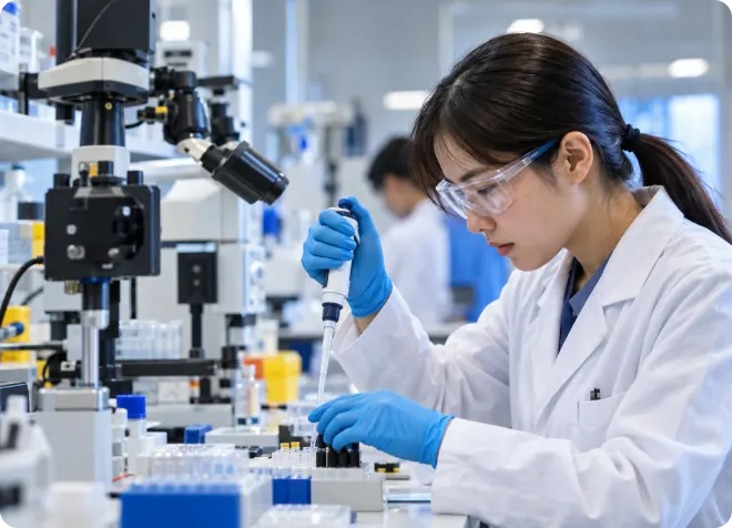 西澳大学实验室科研场景，学生做实验，前沿研究创新