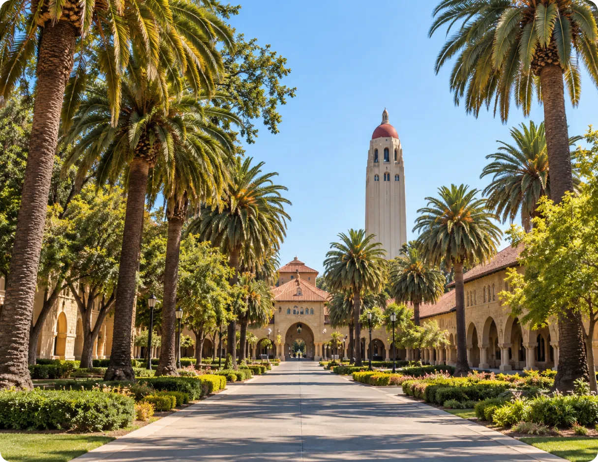 斯坦福大学胡佛塔棕榈大道校园