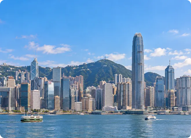 香港城市风光，香港区位资源