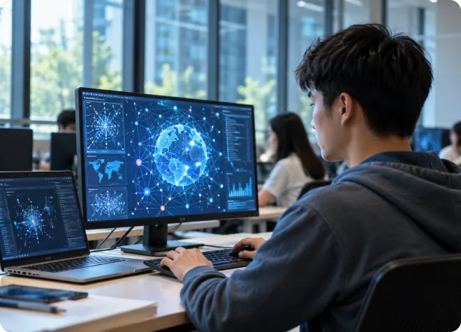学生学习 AI 相关课程
